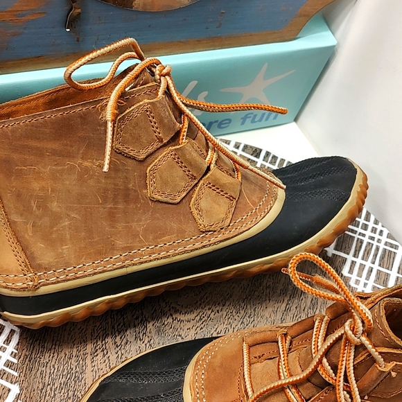 🥰 EUC Sorel Brand Out and About Ladies Leather Lace Up All Weather/Rainboot, 6 - Picture 14 of 16